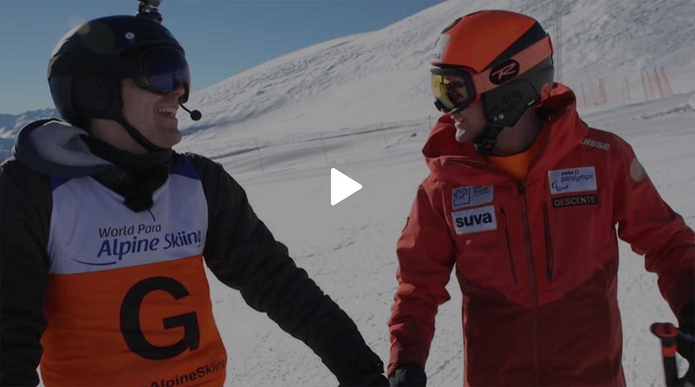 Berichtfoto für Fast blind die Piste runter – Selbstversuch Para-Ski